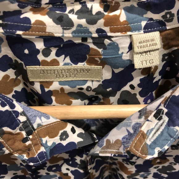 Burberry Long Sleeve Camo Button Up Dress Shirt